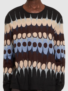 Commas Jacquard Crew-Neck Jumper
