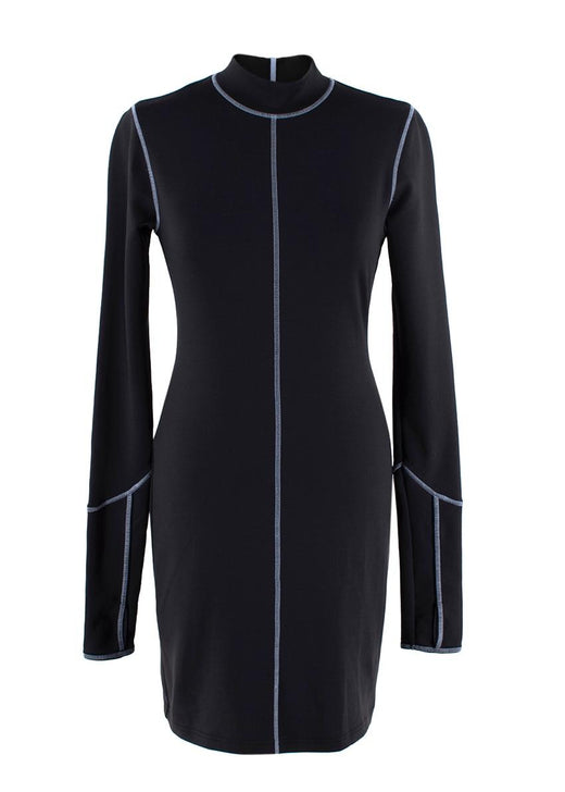 MCQ Black Neoprene Bodycon Mini Dress