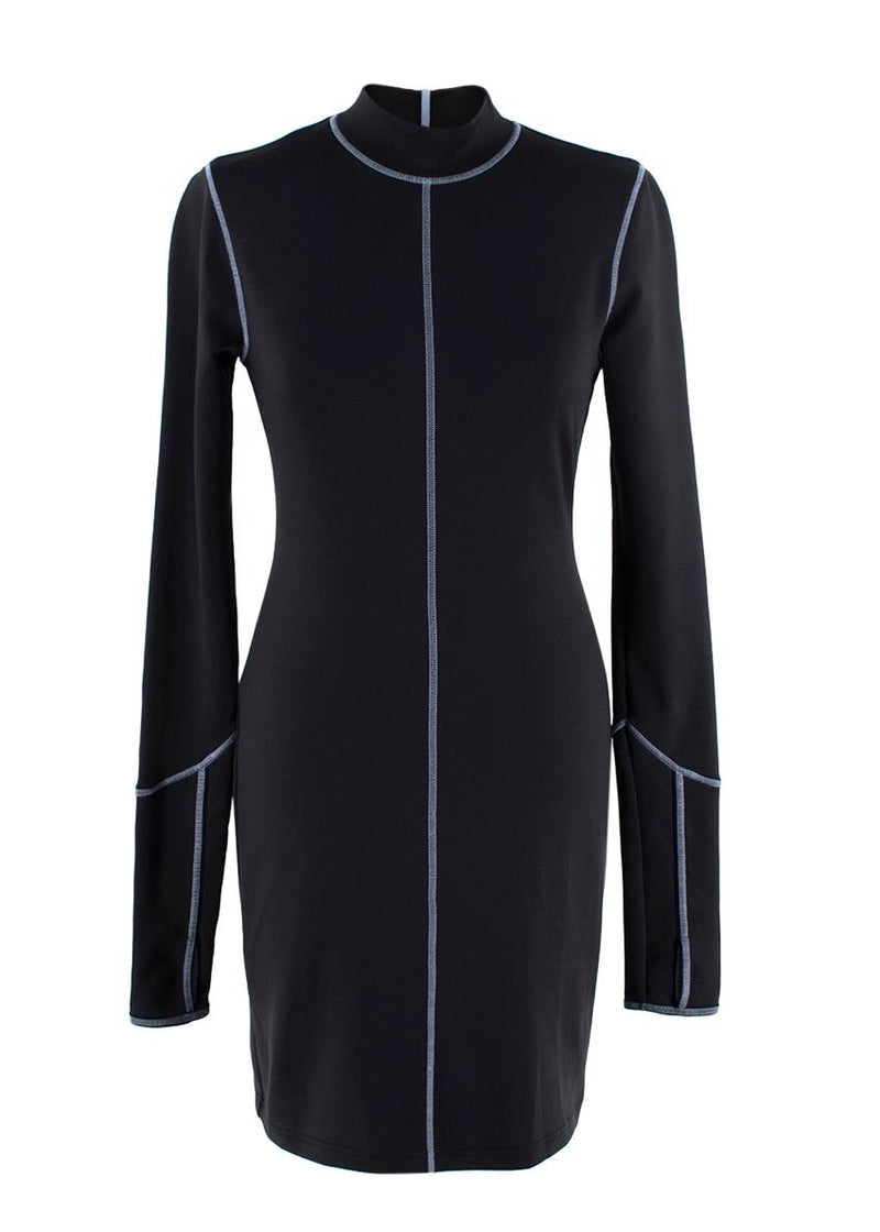 MCQ Black Neoprene Bodycon Mini Dress