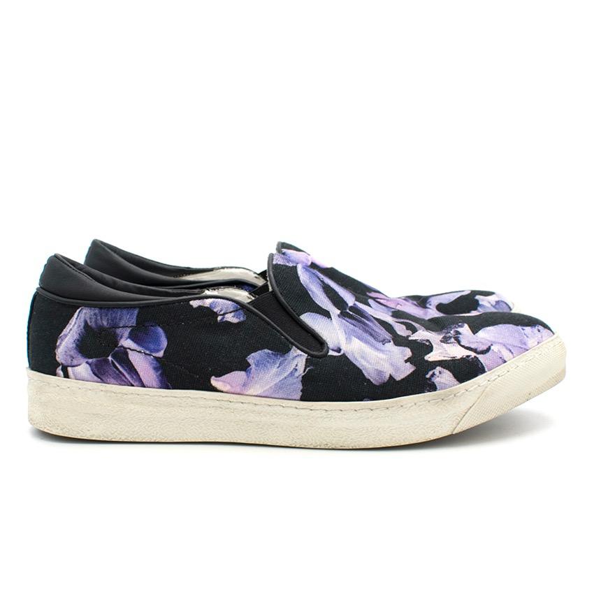 MCQ Purple Flower Print Skate Shoes
