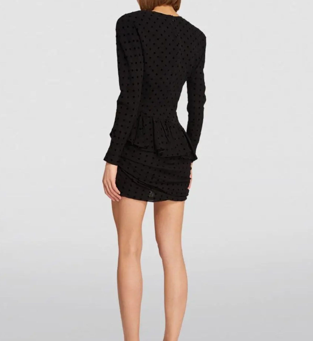 Alessandra Rich Silk Polka-Dot Mini Dress