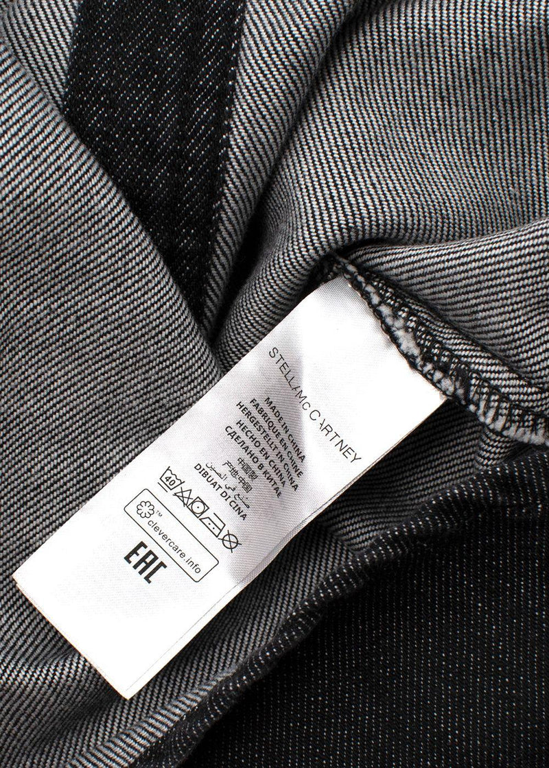 Charcoal Grey Denim Shirt With  Cactus Embroidery