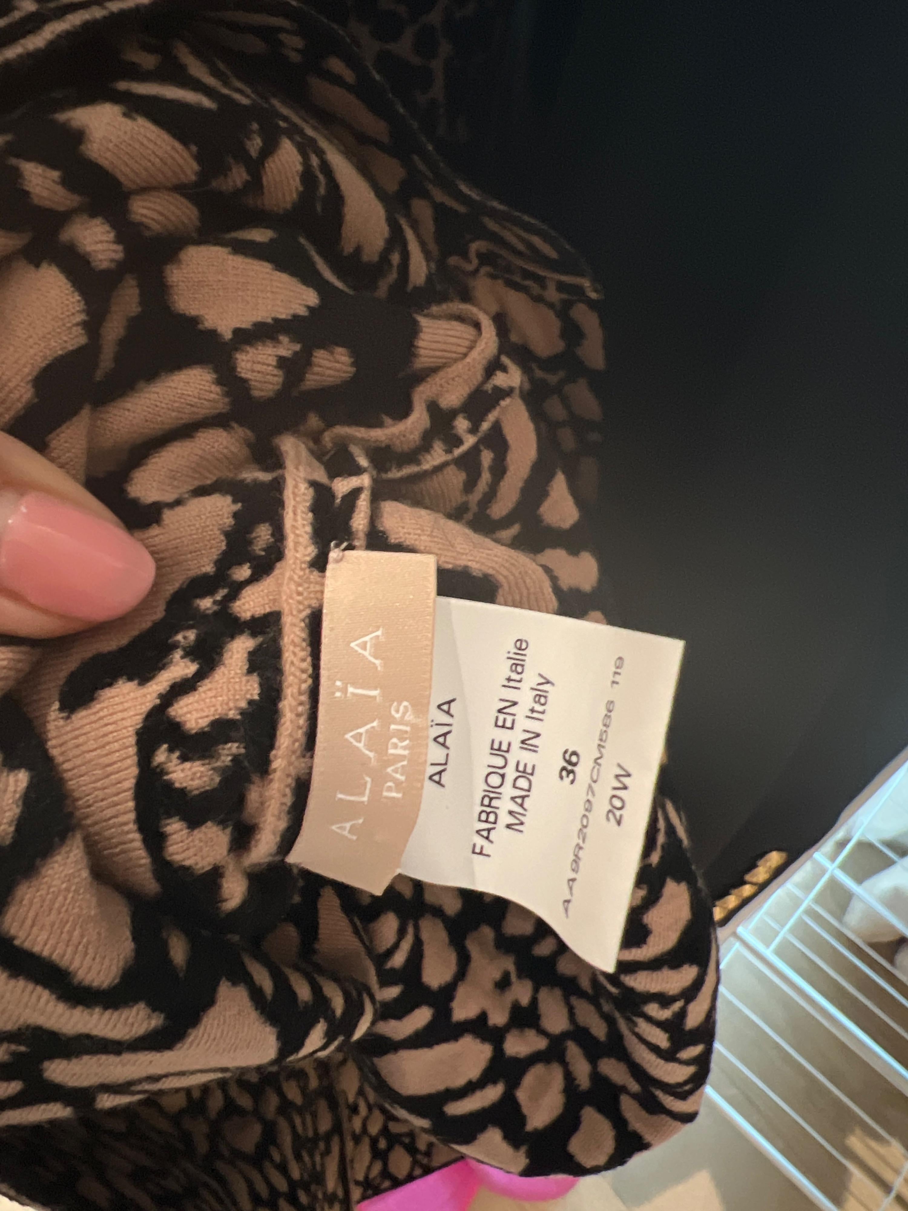 leopard print intarsia knit skater dress