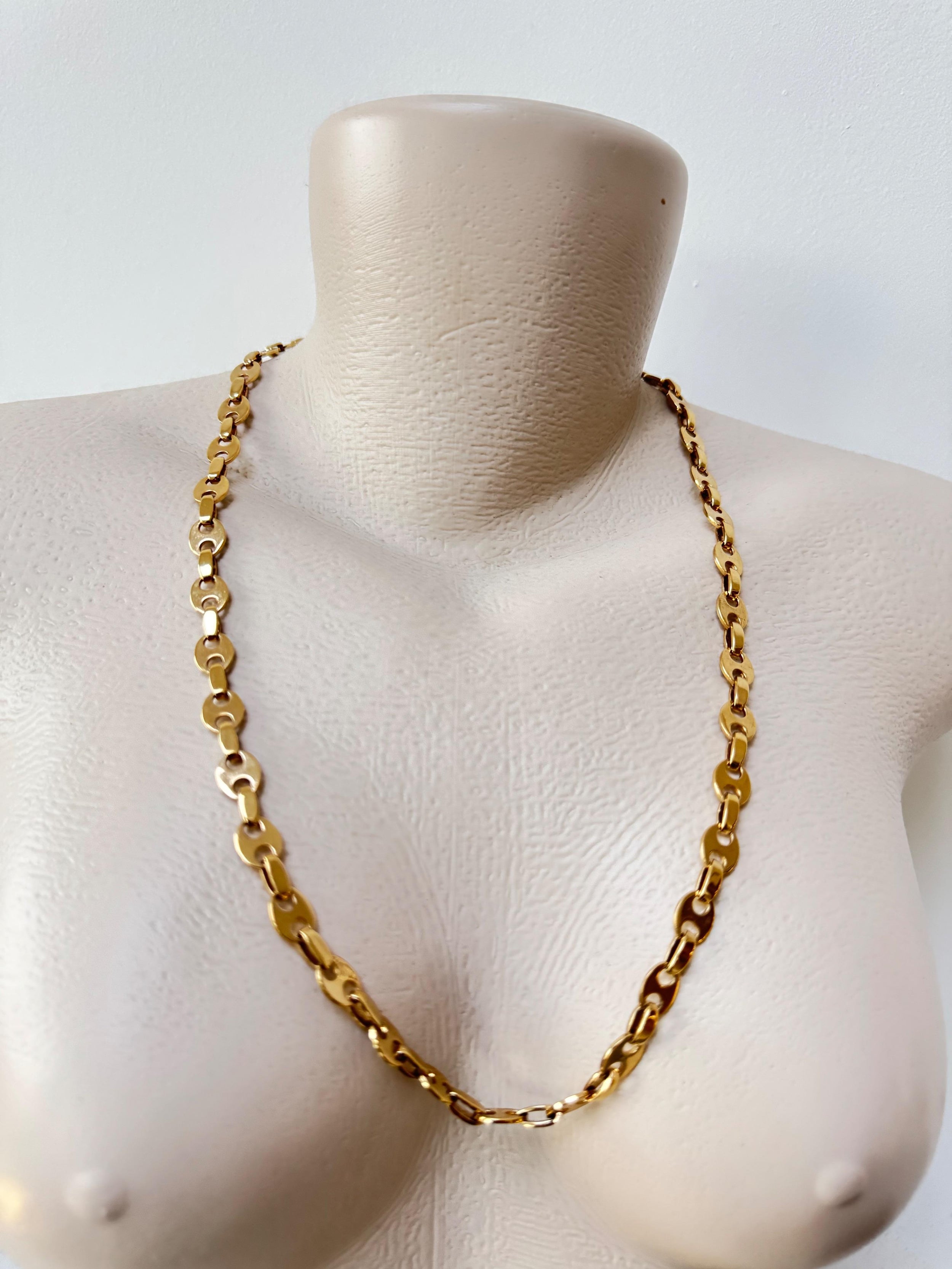 Paco Rabanne Gold Tone Nano Chain Necklace
