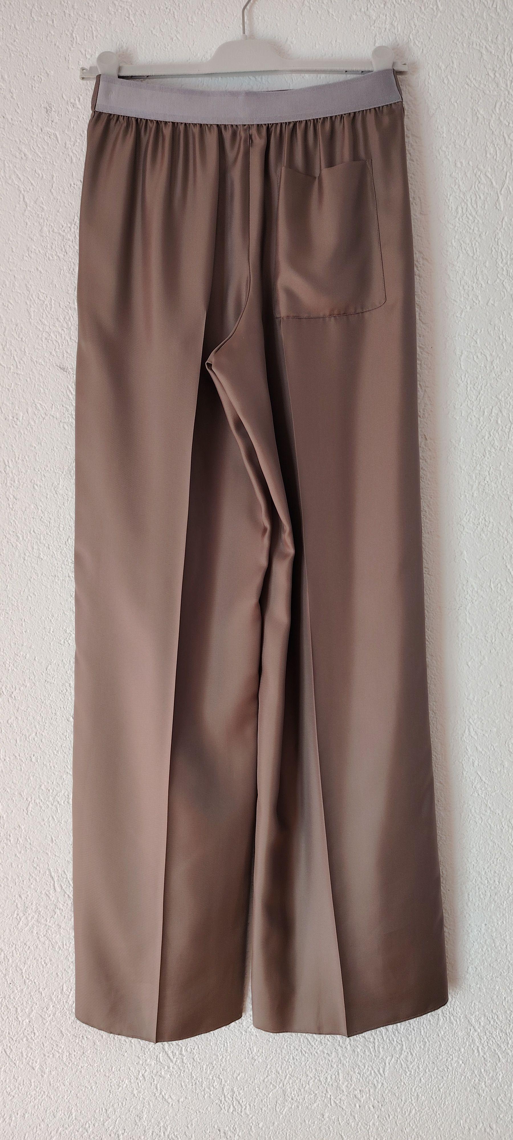 Hermes Grey Silk Pyjama Pants