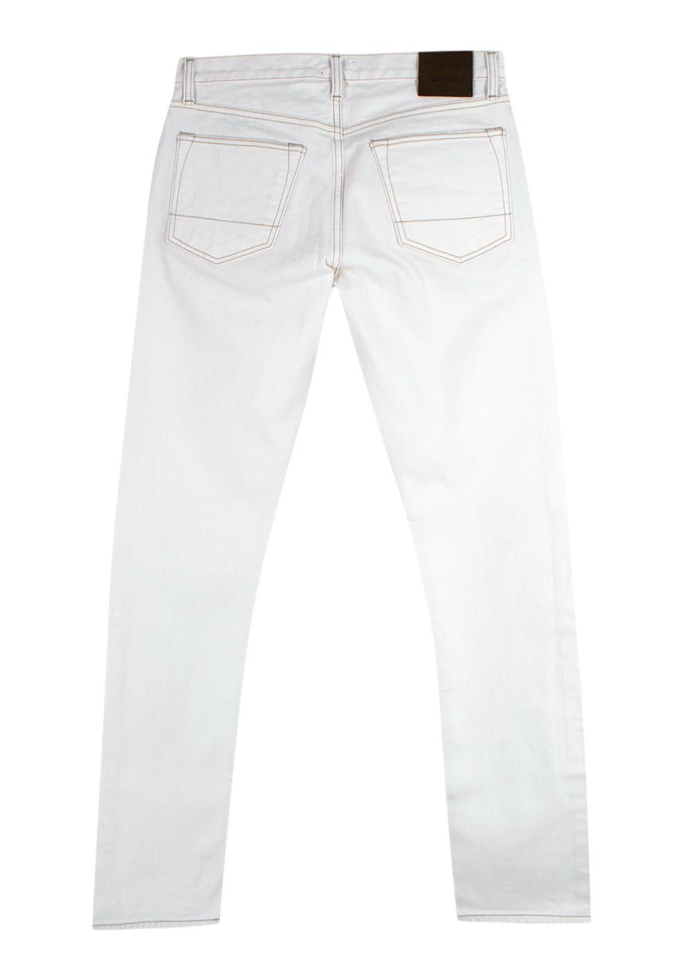 Tom Ford White Denim Slim Fit Jeans