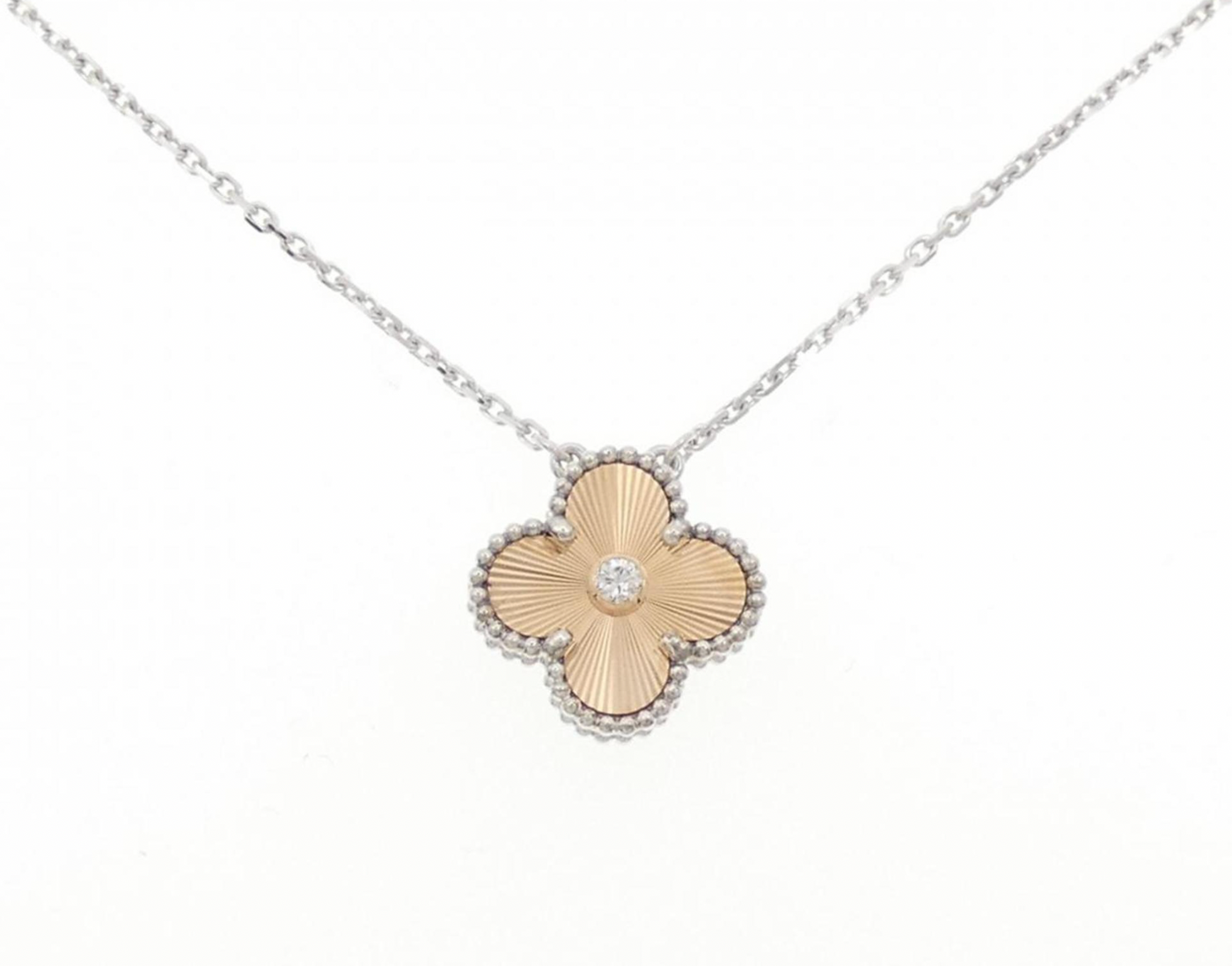 Van Cleef & Arpels White Gold Vintage Alhambra Necklace