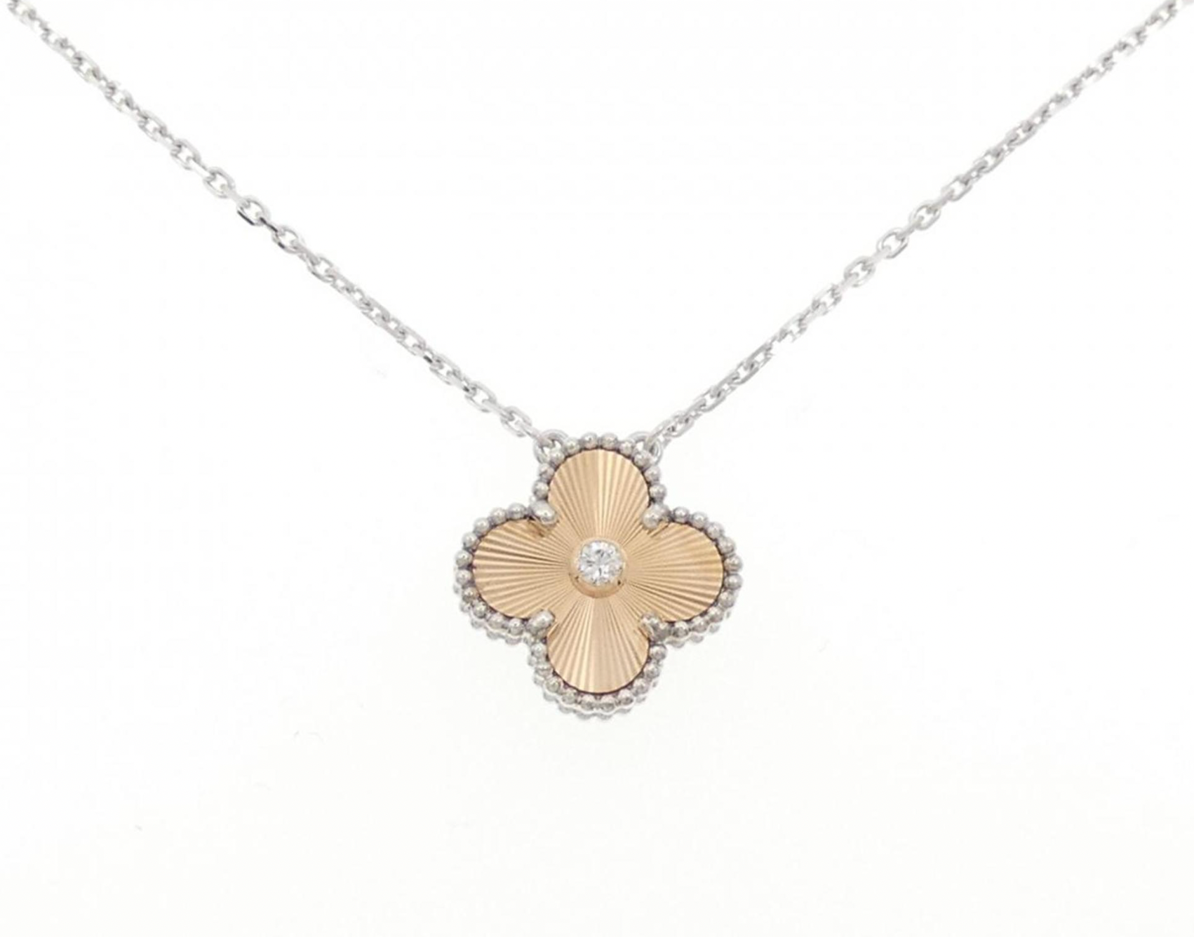 Van Cleef & Arpels White Gold Vintage Alhambra Necklace