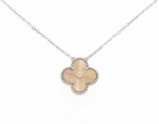 Van Cleef & Arpels White Gold Vintage Alhambra Necklace