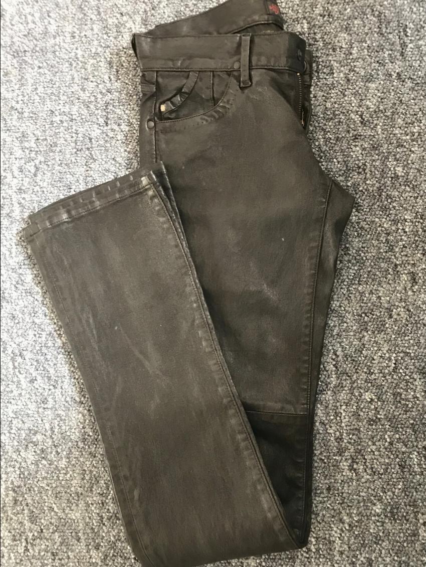 Goldsign gold leather trousers