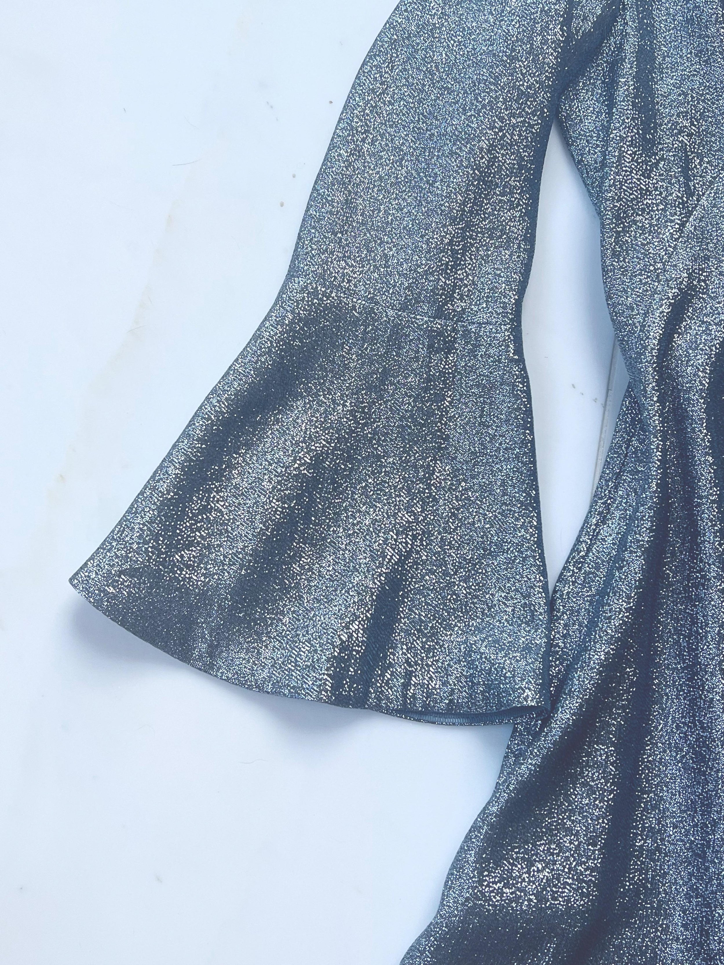 silver lurex mini dress