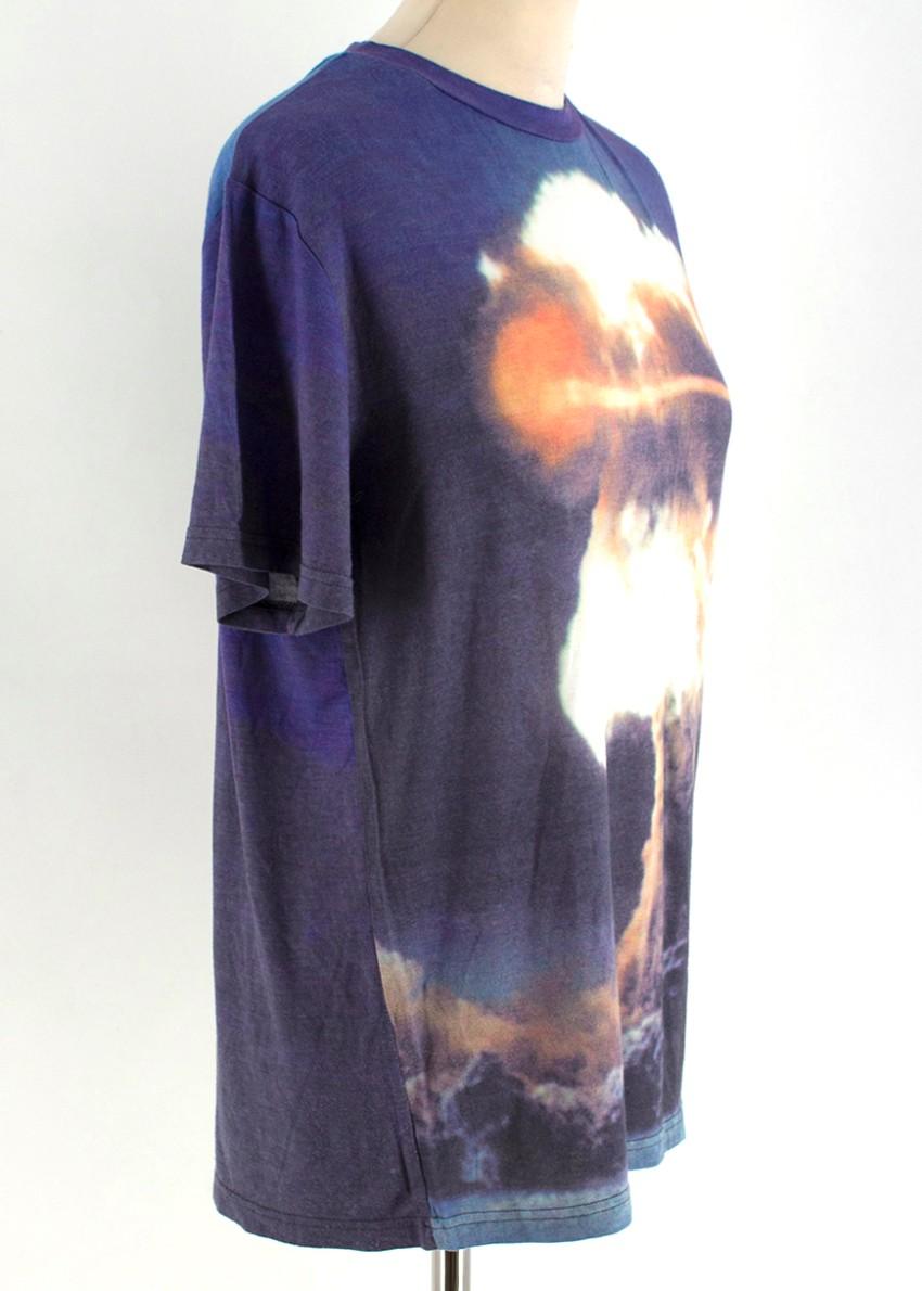 Christopher Kane Blue Atomic Bomb-Print T-shirt
