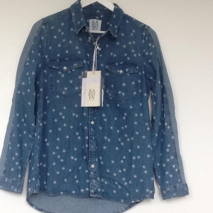 Zoe Karssen Star Print Denim Shirt