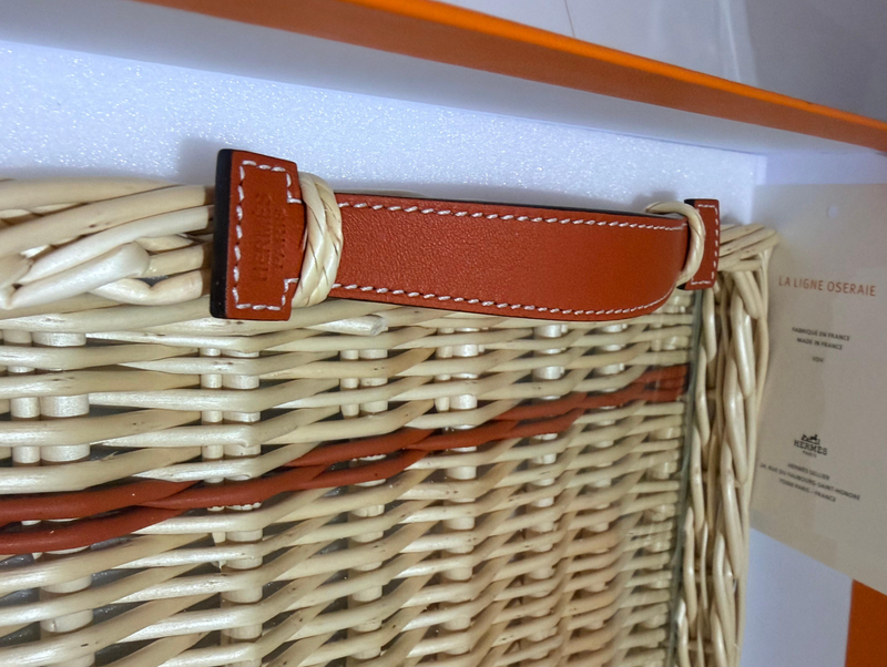 Hermes Rectangular Oseraie Wicker Tray