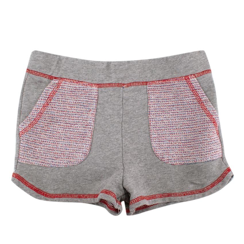 Bonpoint Grey Cotton Tracksuit With Tweed Details