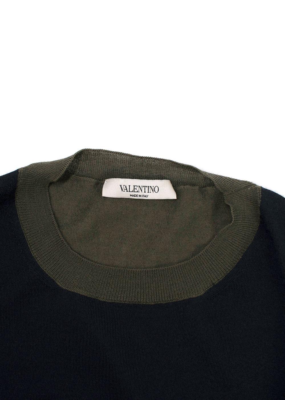 Valentino Two Tone Crew Neck Jumper