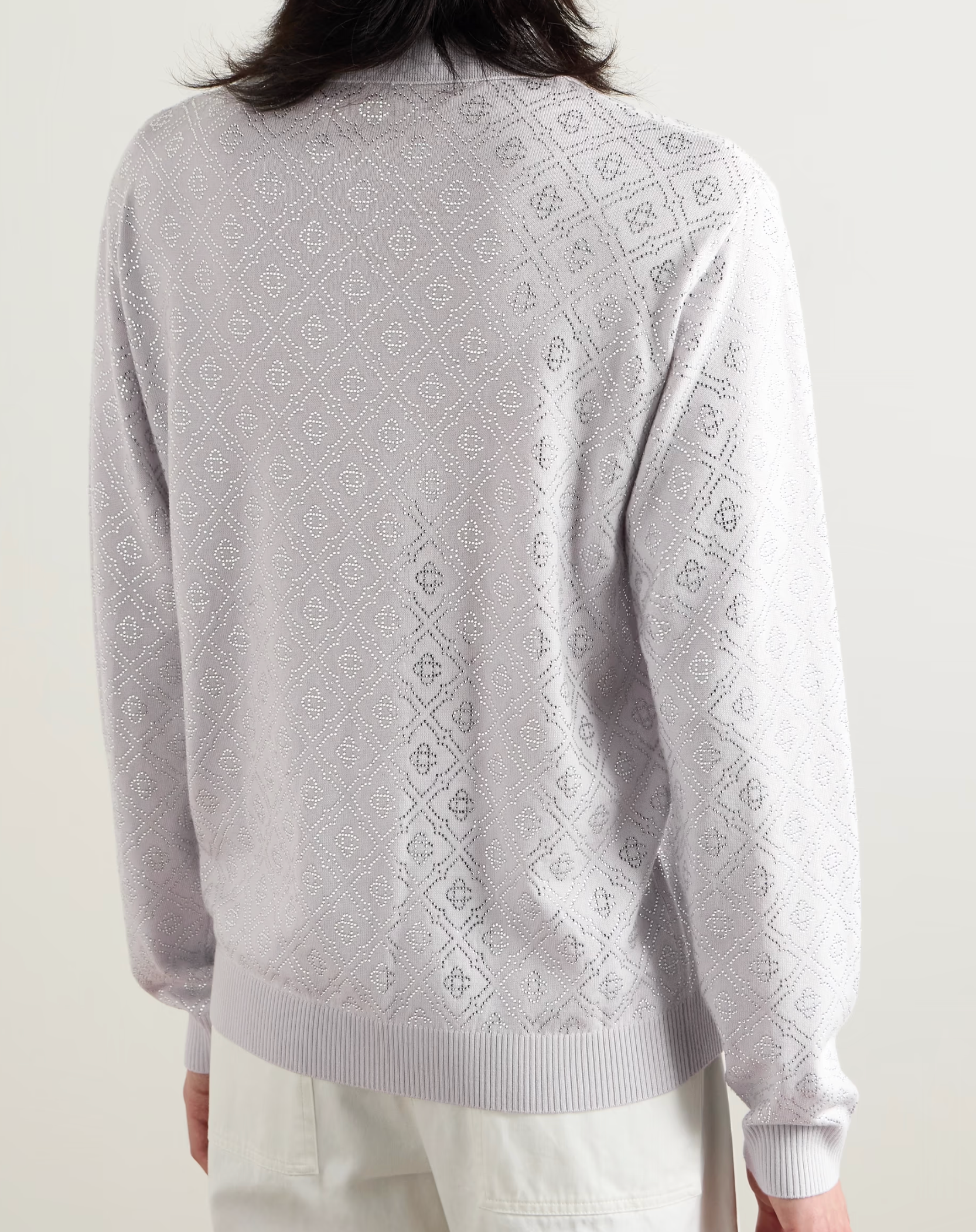 Casablanca Grey Merino Wool Polo Shirt