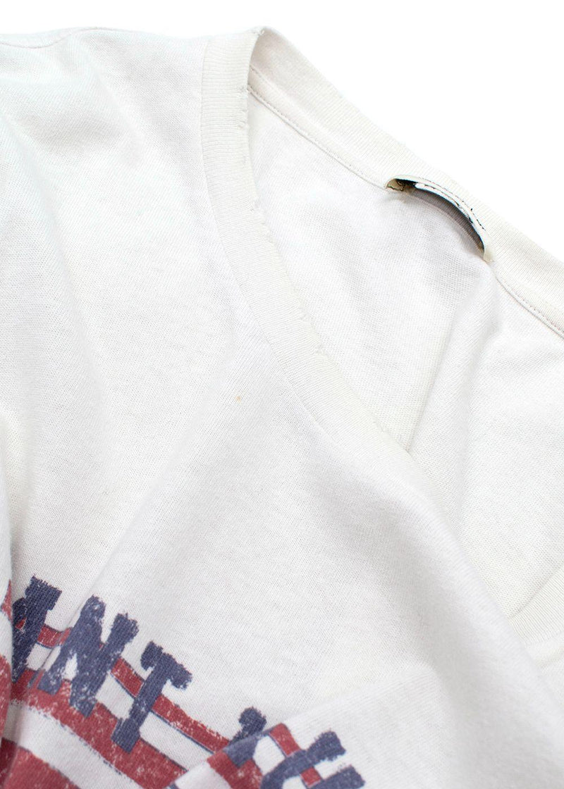 Saint Laurent White Flag League Tee