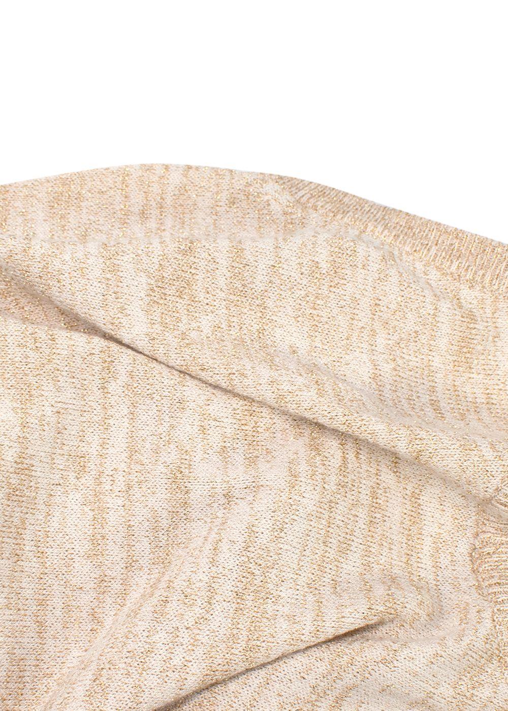 Dolce & Gabbana Golden Beige Cotton-blend Top