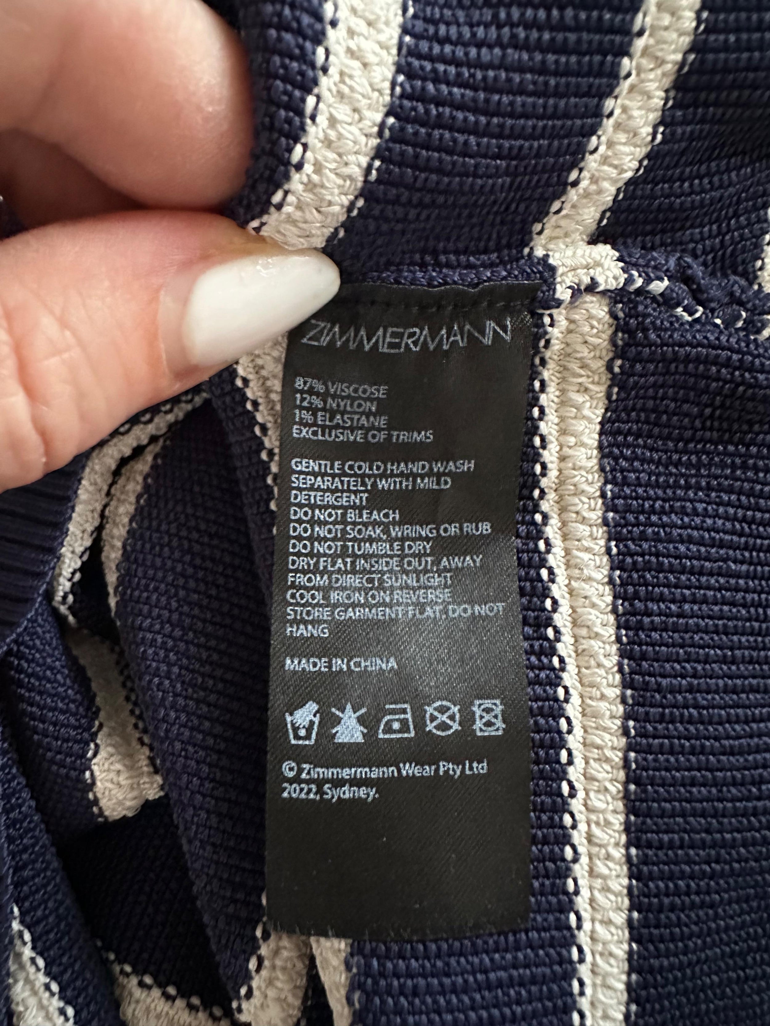 Zimmermann Button Detail Striped Jumper