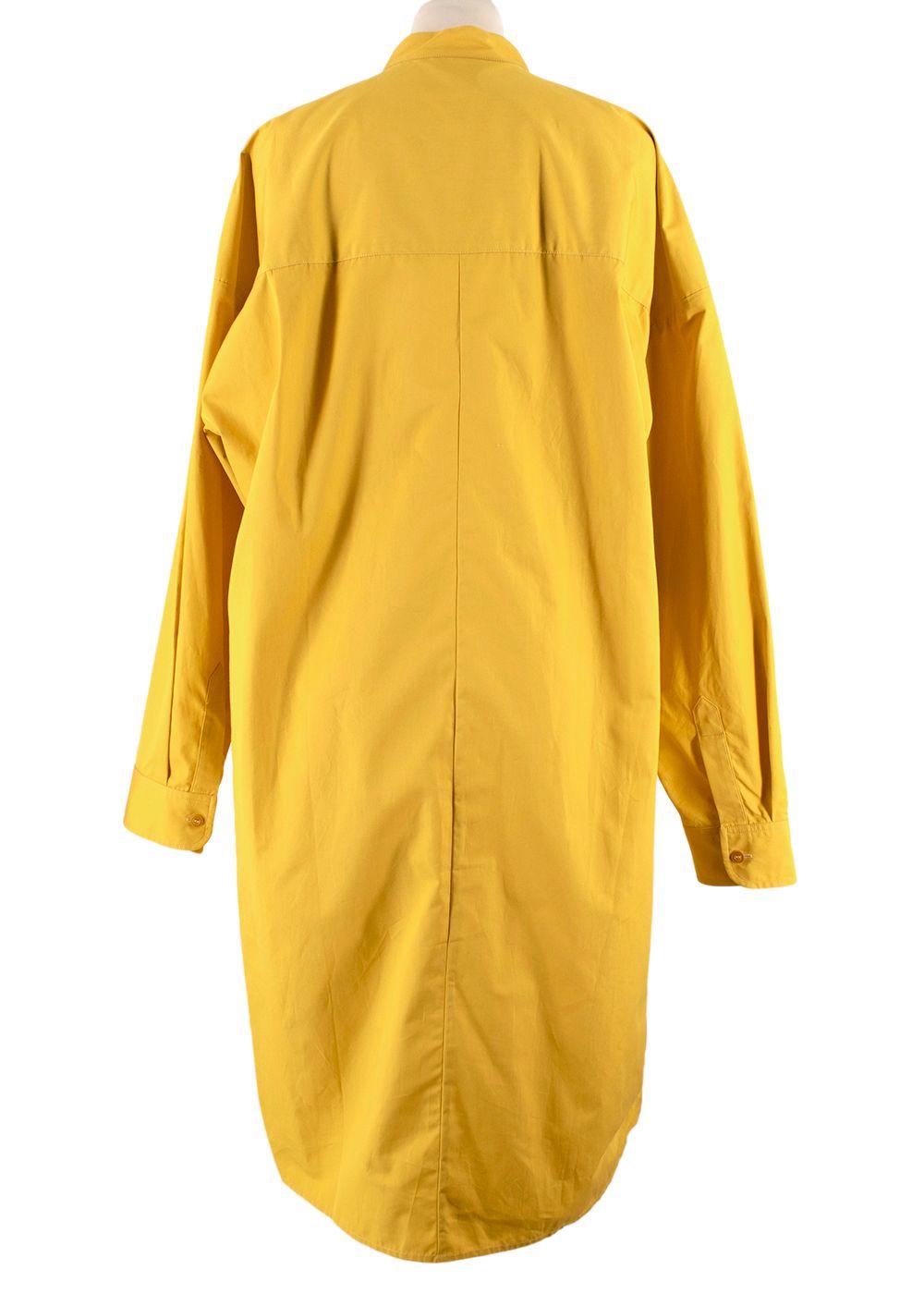 Givenchy Golden Yellow Chain-embellished Cotton-poplin Shirt Dress