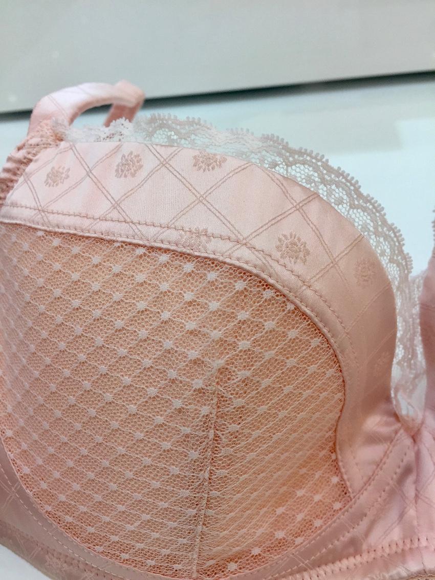 Chantal Thomass Rose Pink Satin Jacquard Pad Bra