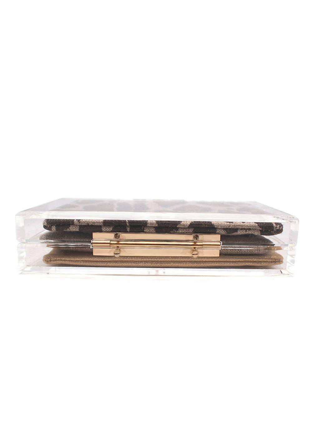 Charlotte Olympia Transparent Perspex Pandora Classic Clutch