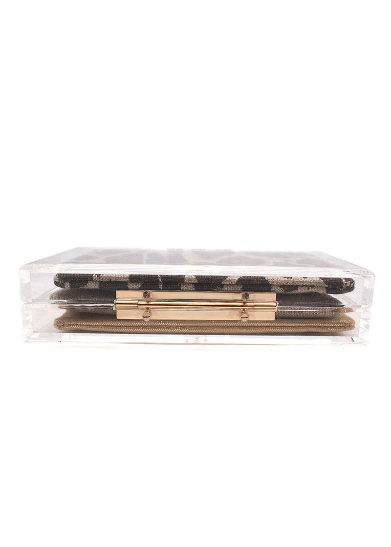 Charlotte Olympia Transparent Perspex Pandora Classic Clutch