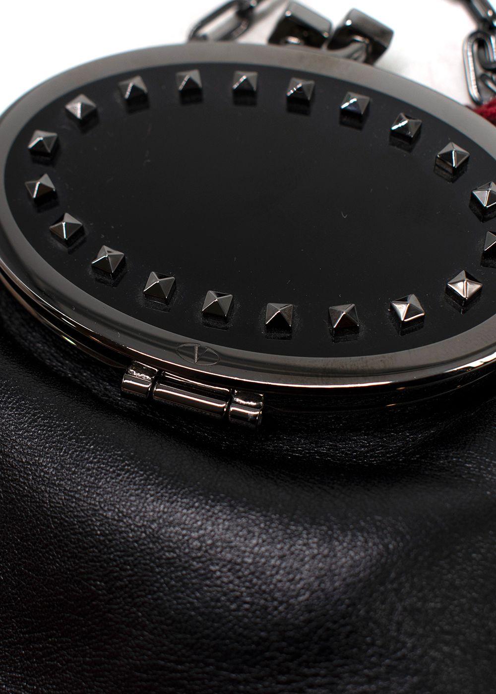 Valentino Studded leather bag charm pouch