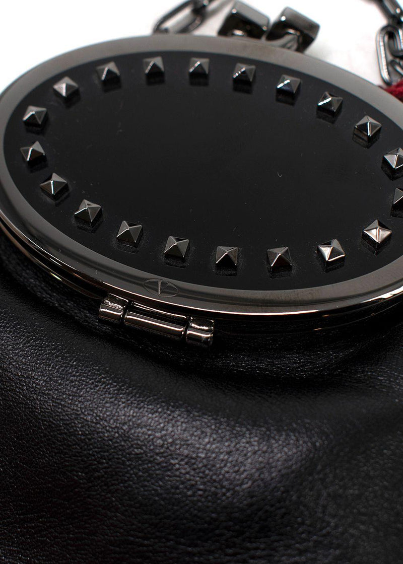 Valentino Studded leather bag charm pouch