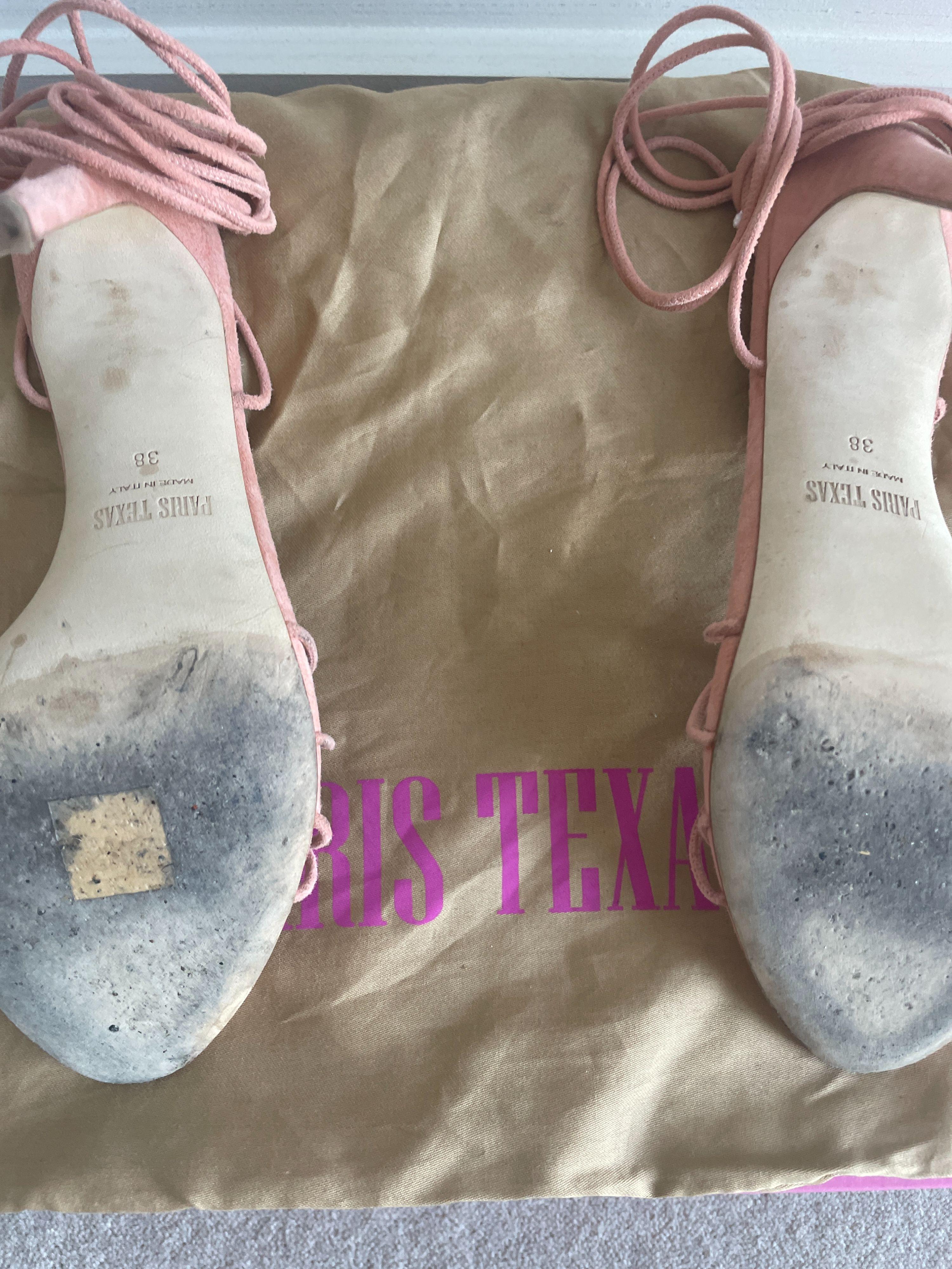 Paris Texas Pink Suede Nicole Sandals