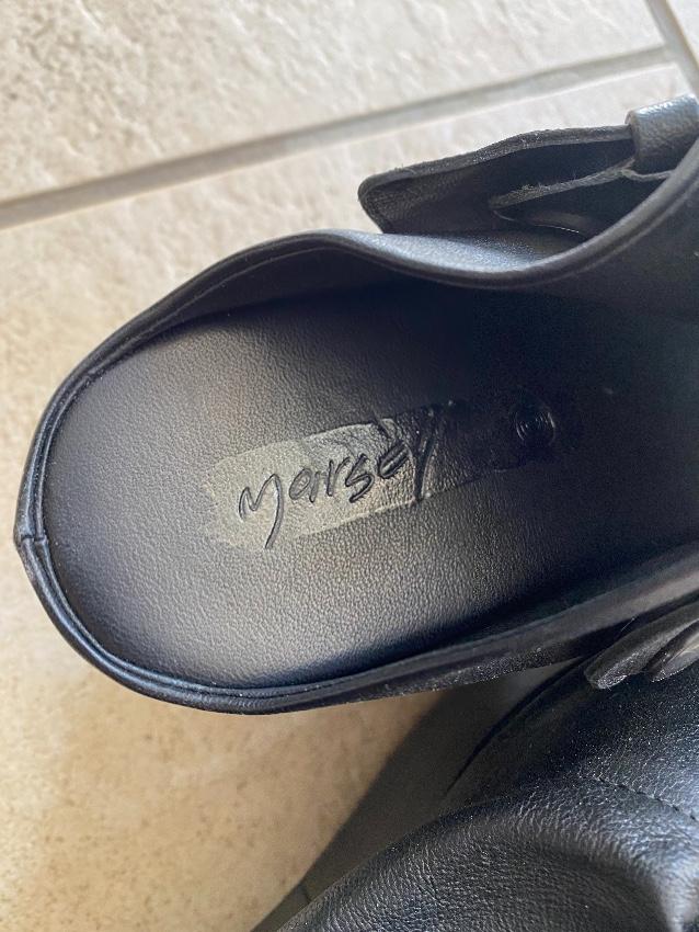 Marsell Black Leather Chunky Platform Slides