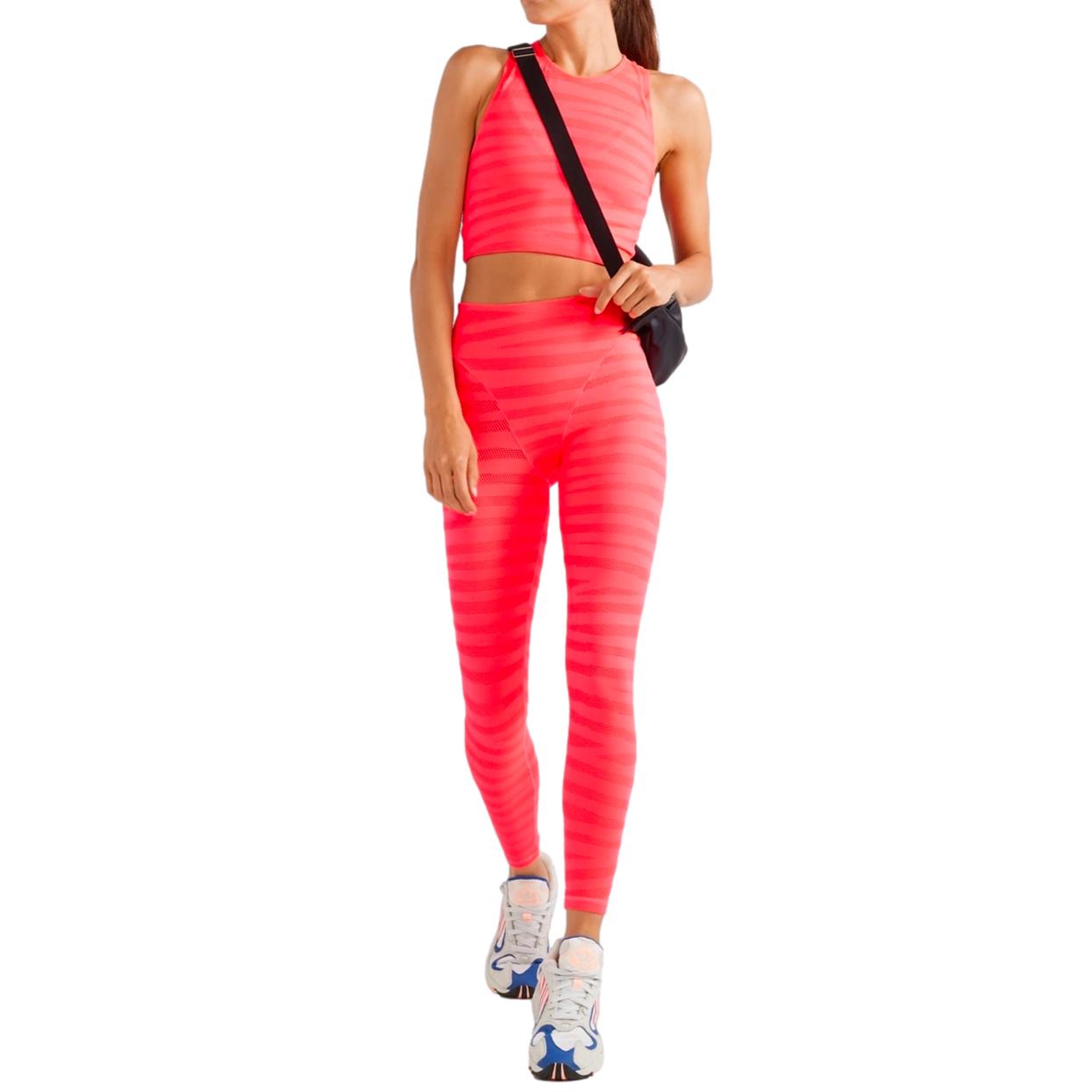 Adam Selman Sport Neon Stretch Mesh Leggings