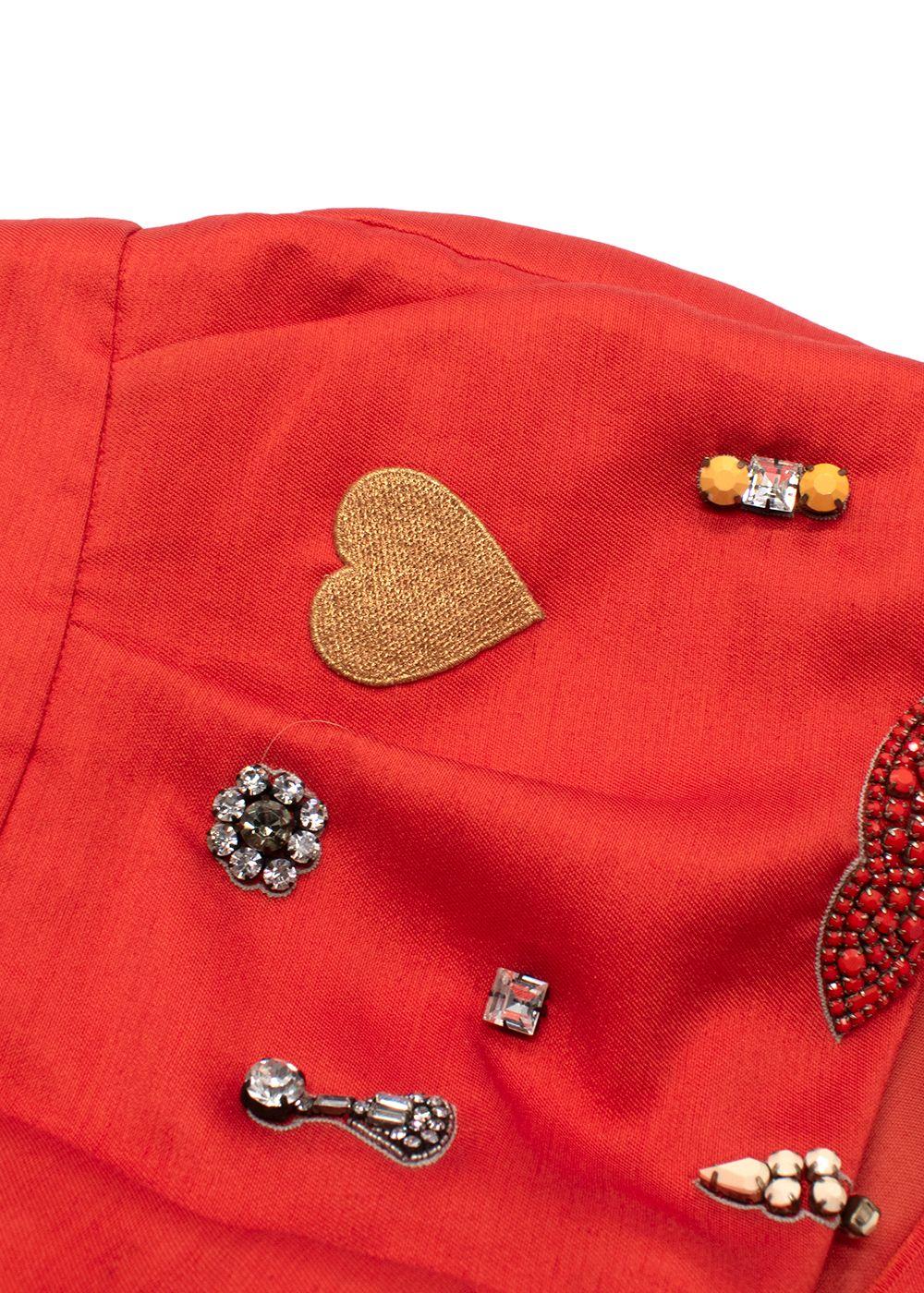 Stella McCartney Orange Embellished Tailored Shorts