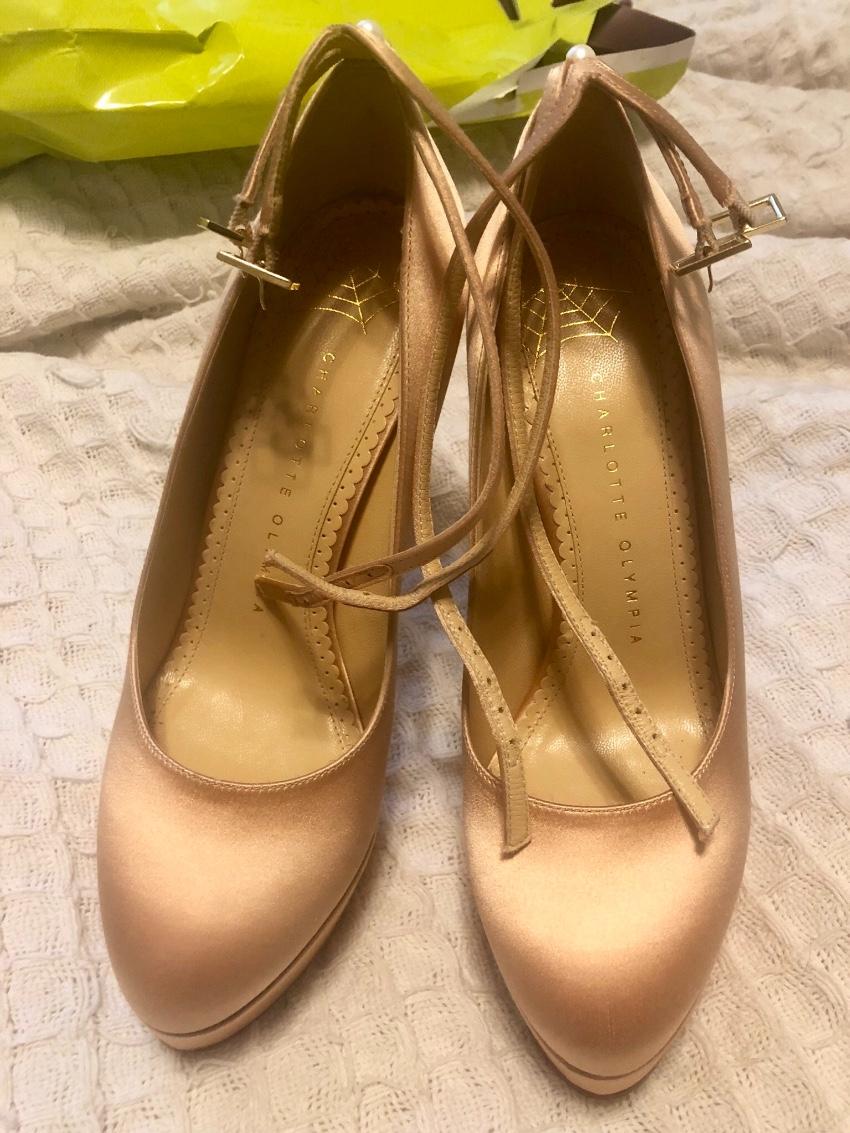 Charlotte Olympia satin heels