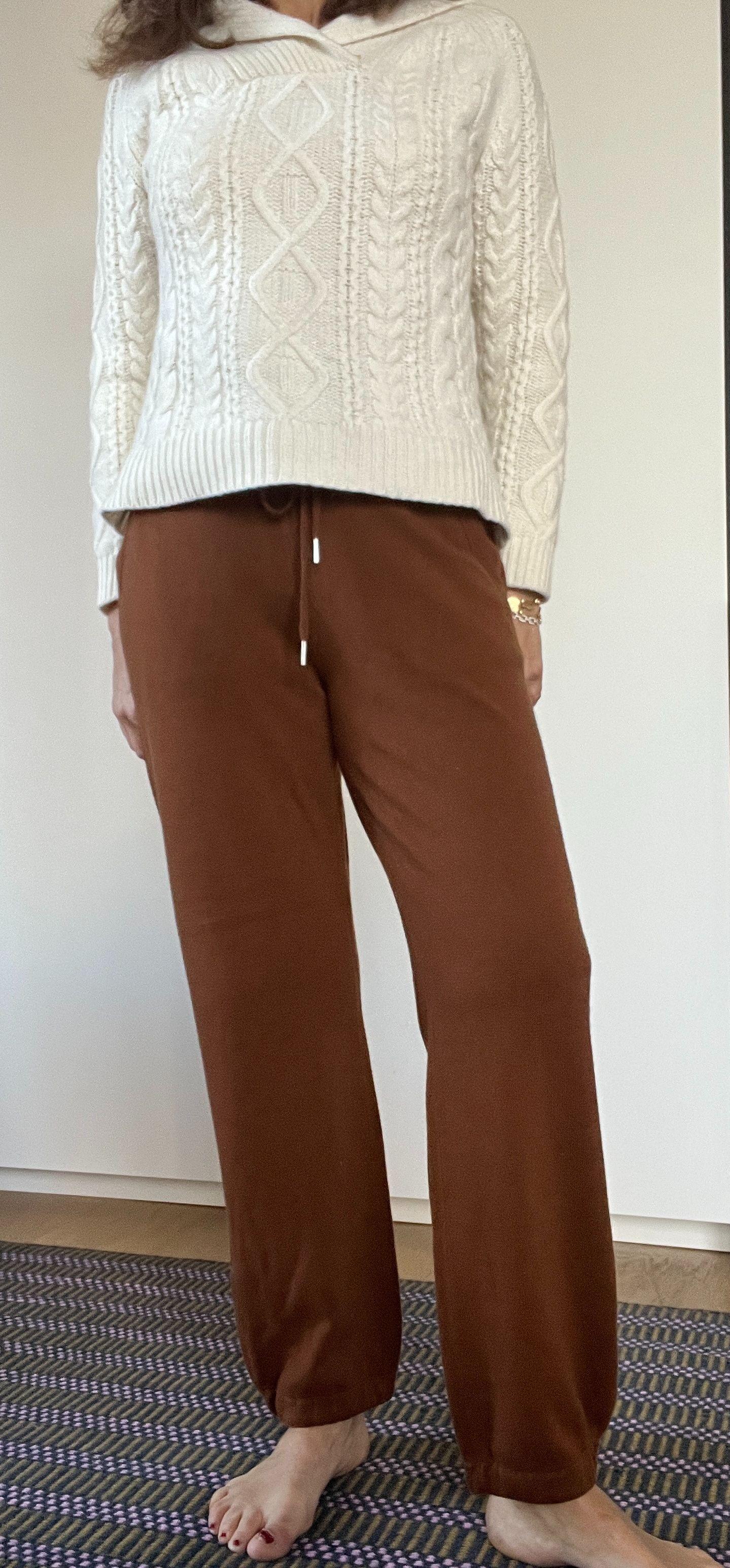 Nili Lotan Brown Cashmere Trackies