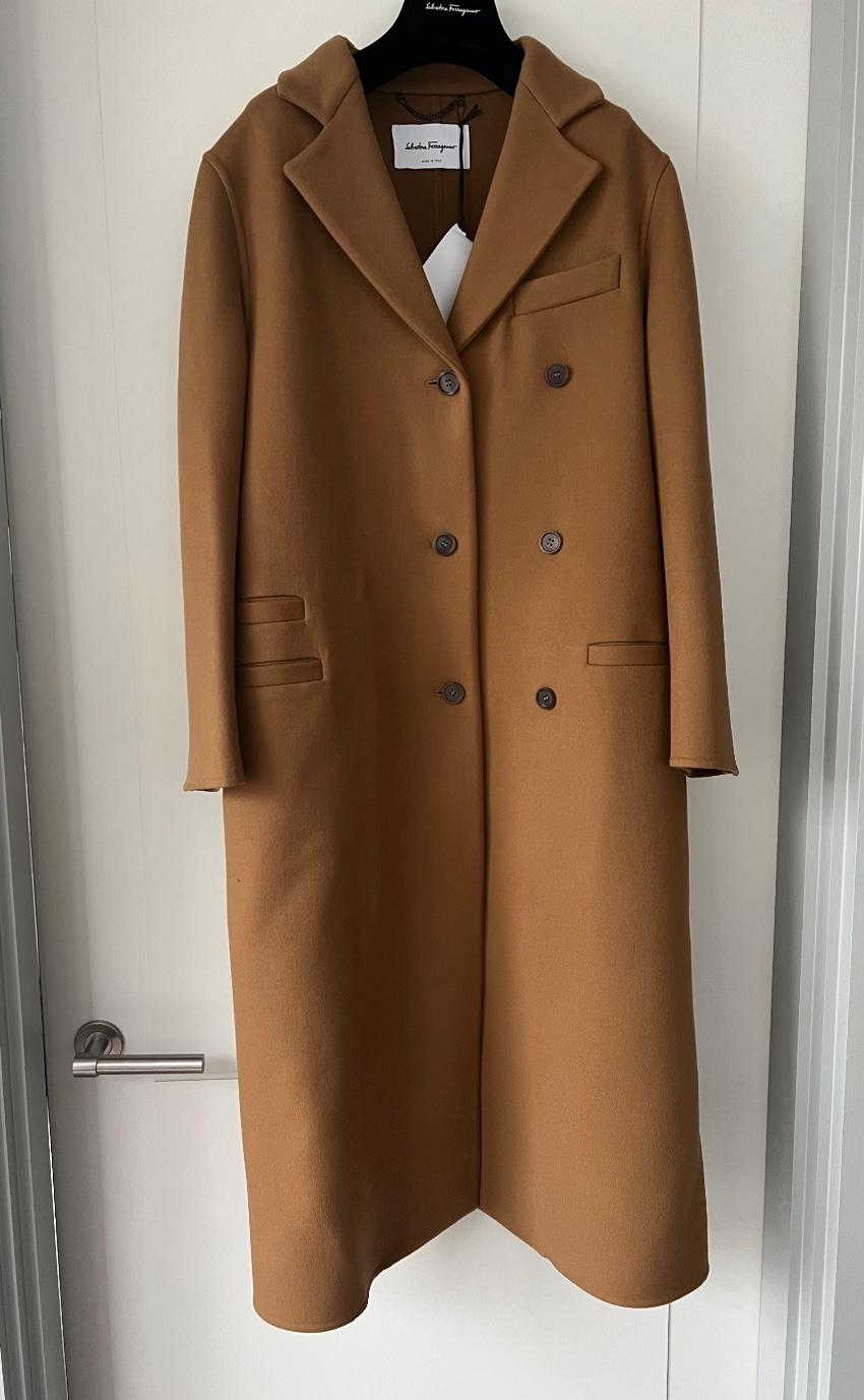 Salvatore Ferragamo cashmere blend buttoned midi coat
