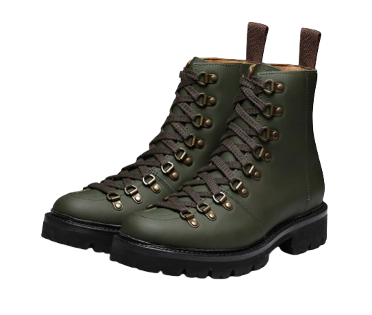 Rubberised Leather Pull On Military Boots