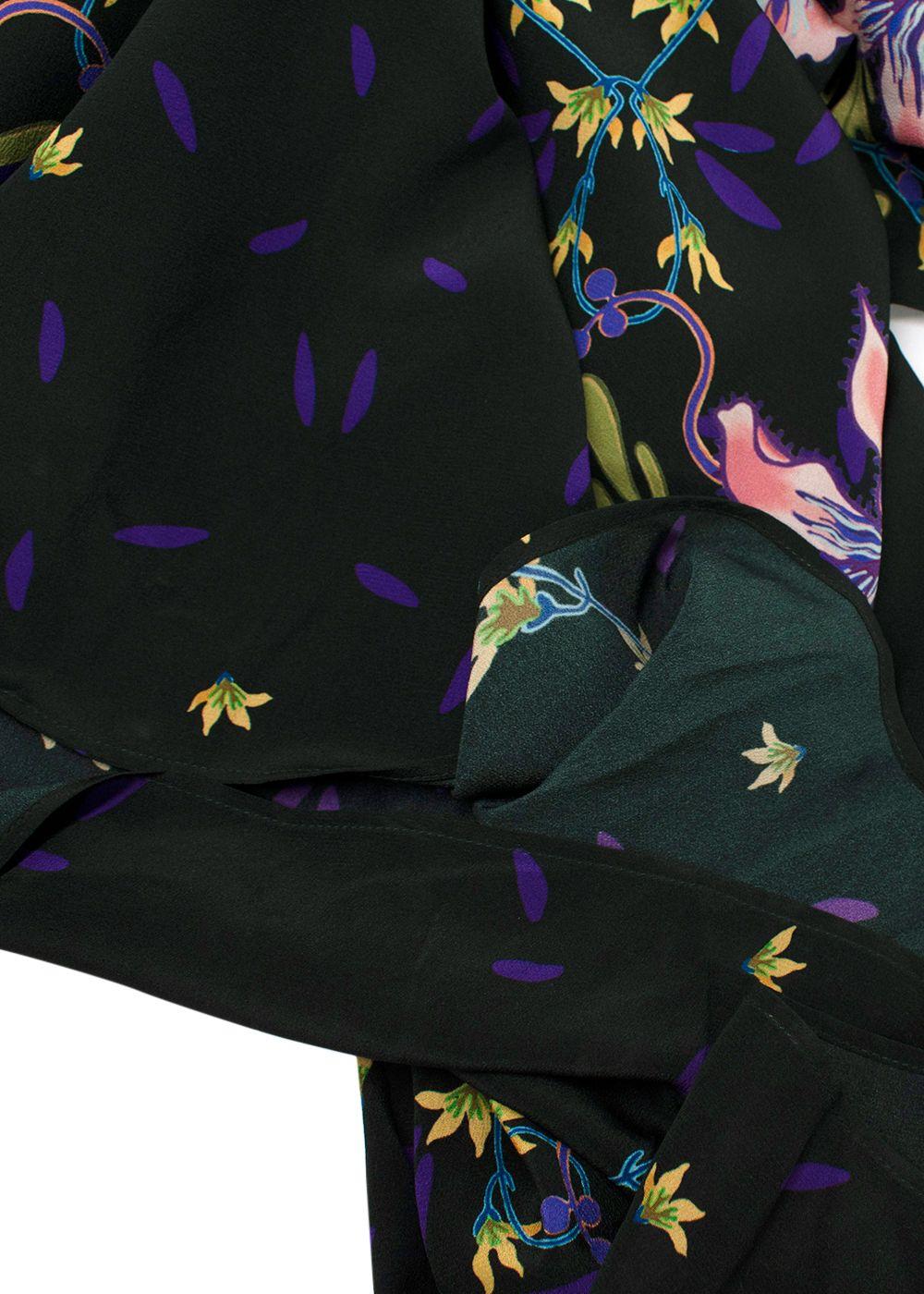 Givenchy Dark Green Floral-print Dress
