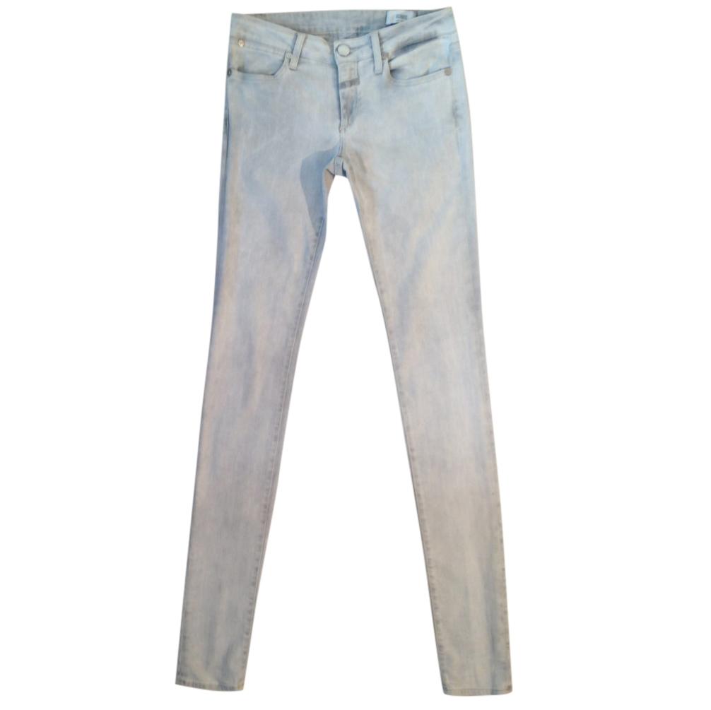 Closed pale grey marl skinny stretchy jeans