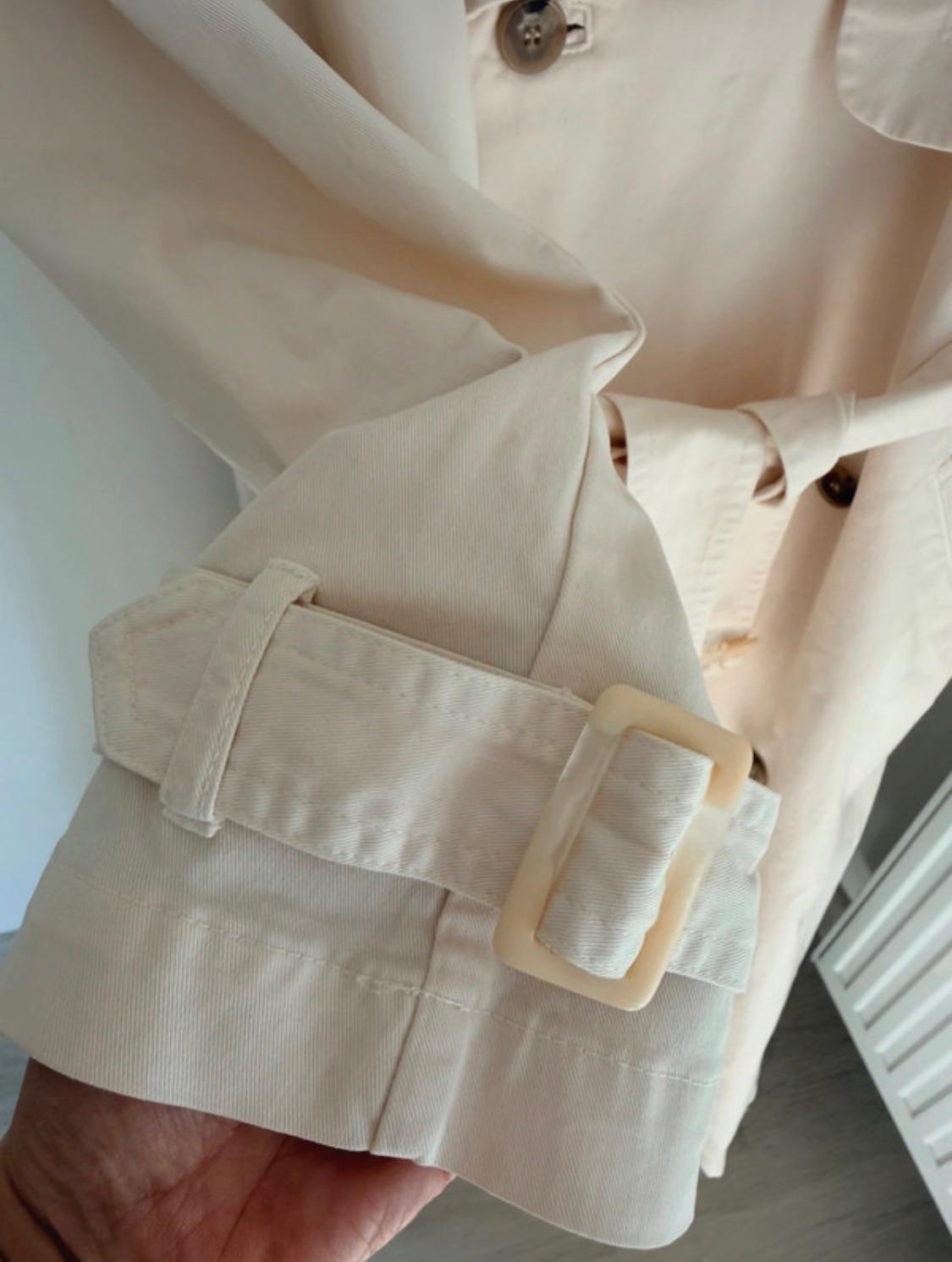 Nour Hammour Cream Harriet Trench Coat