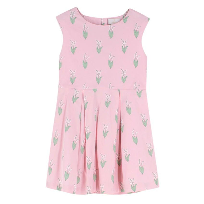 Jacadi baby pink sleeveless printed dress