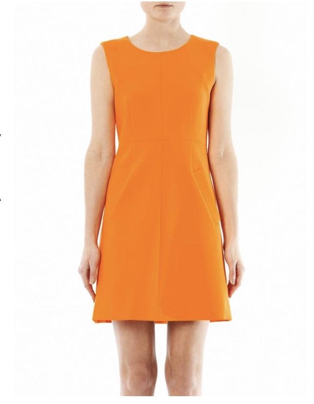Diane Von Furstenberg Orange Sleeveless Dress