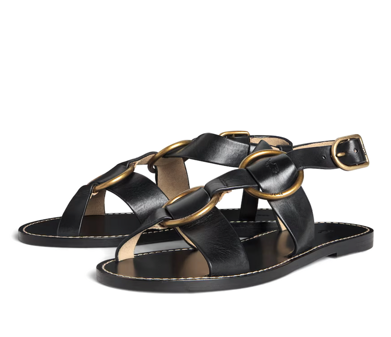 Polo Ralph Lauren Leather Double O-Ring Sandals