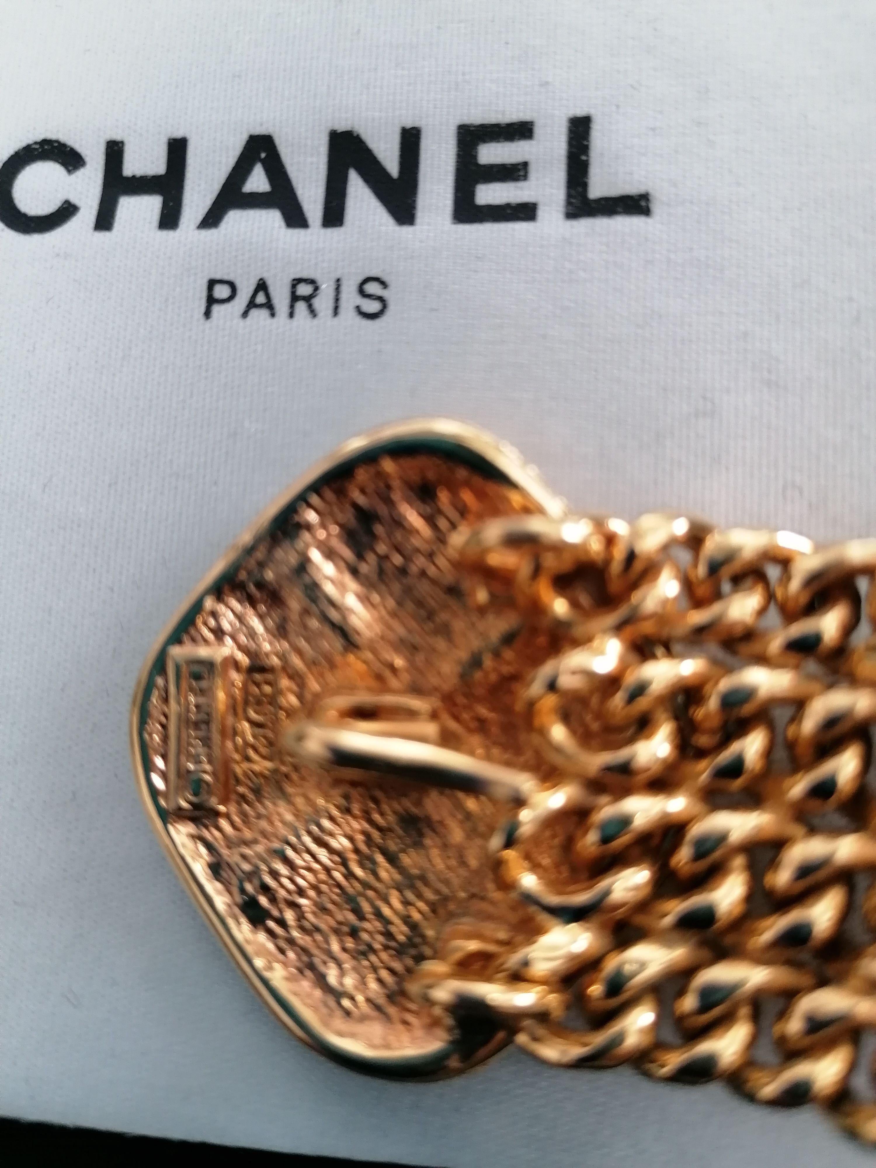 Chanel Vintage Gold Plated Chain Bracelet
