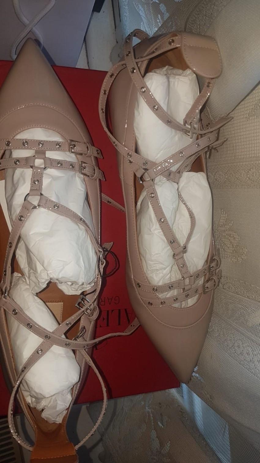 Valentino Love Latch Ballerina Flats