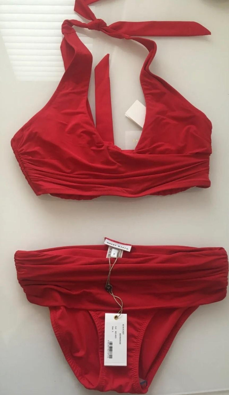 Heidi Klein Shape + Drape Red Bikini