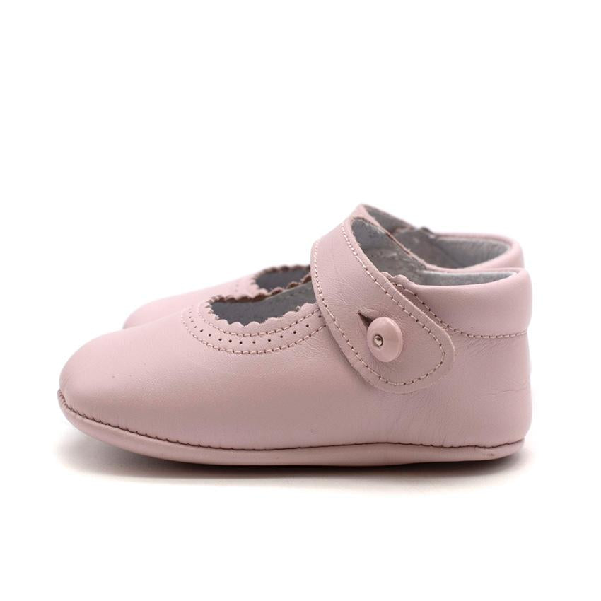 Pepa & Co Pink Mary Jane Leather Pram Shoes