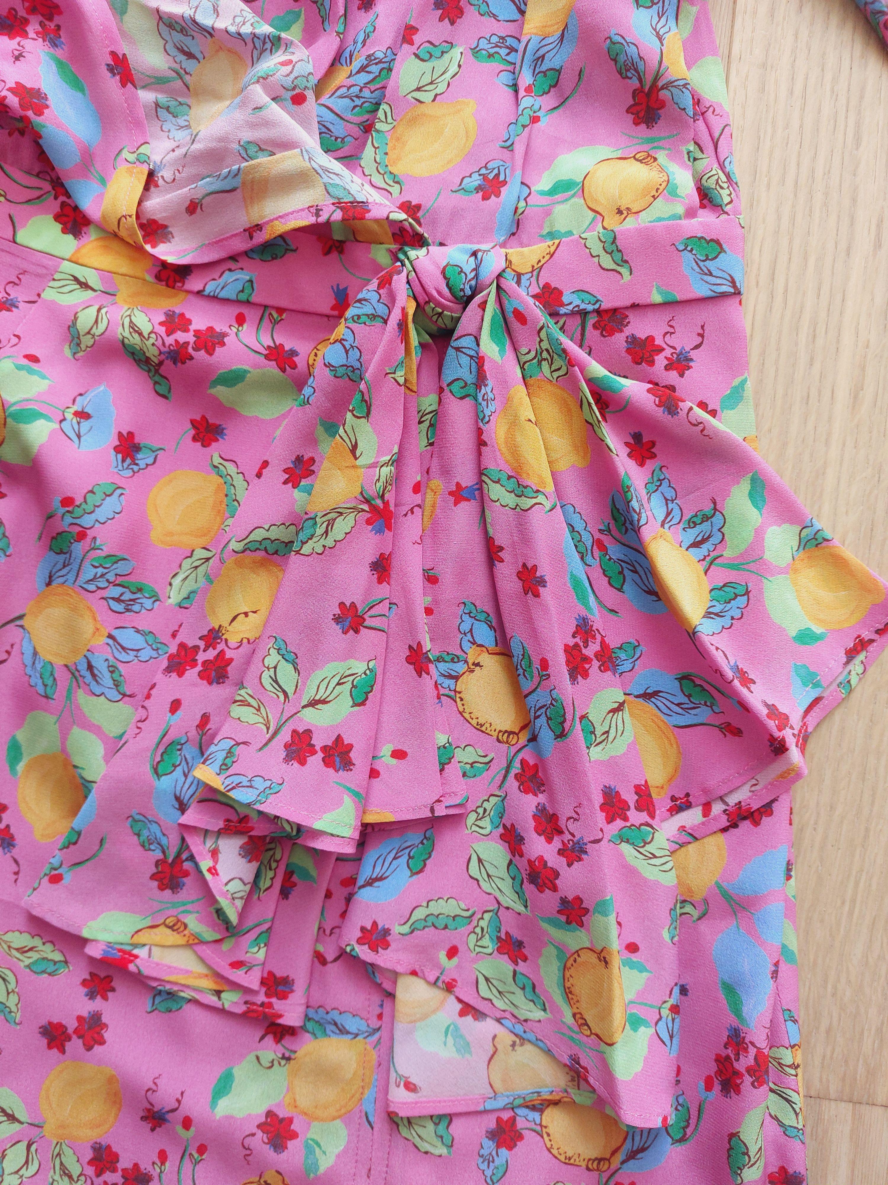 Saloni Pink Floral Olivia Dress