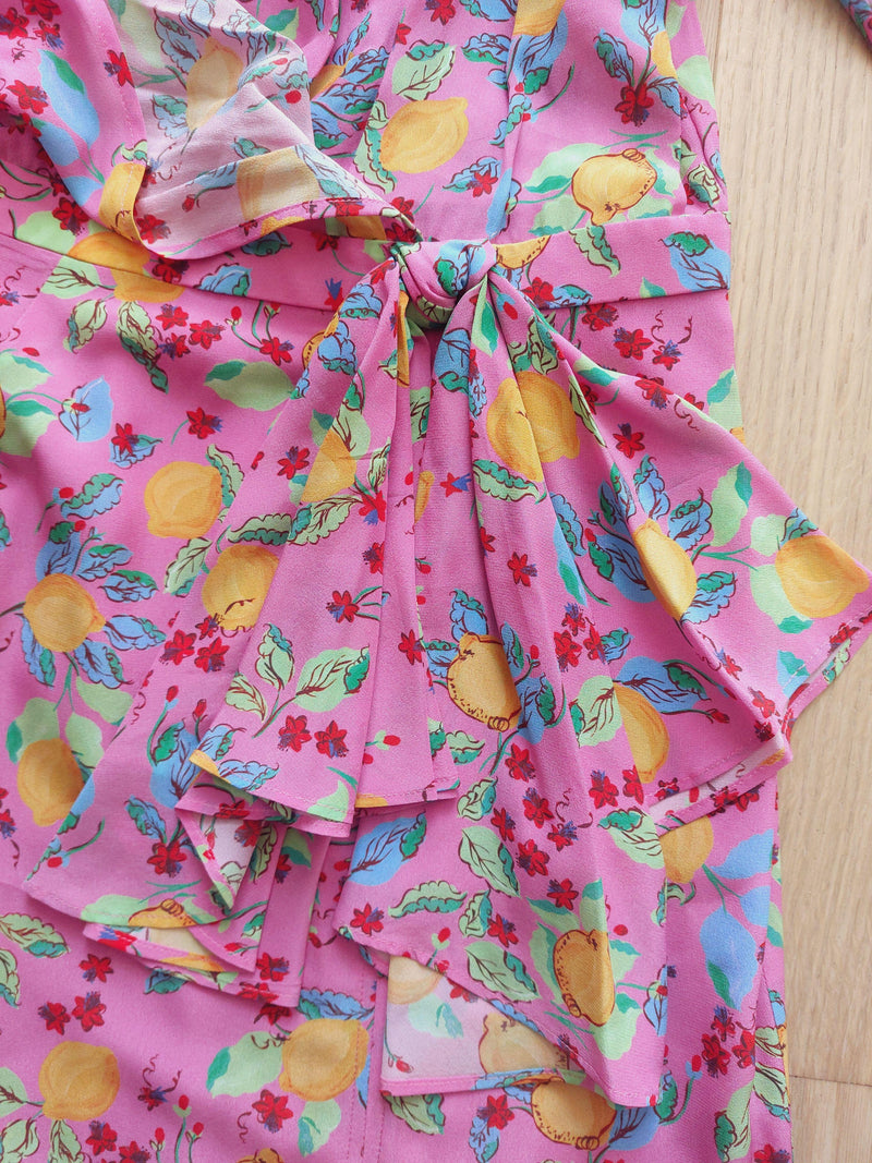 Saloni Pink Floral Olivia Dress